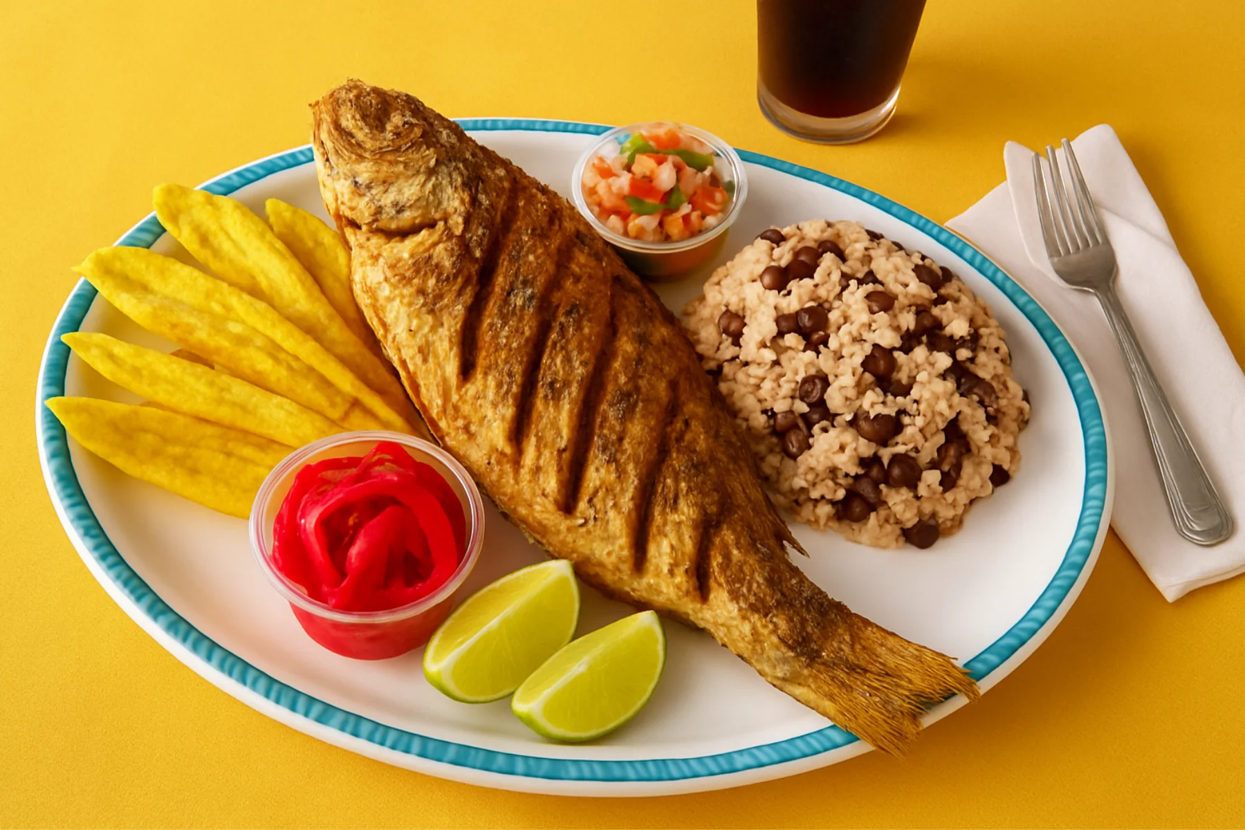 Comida Local y Sandy Bay